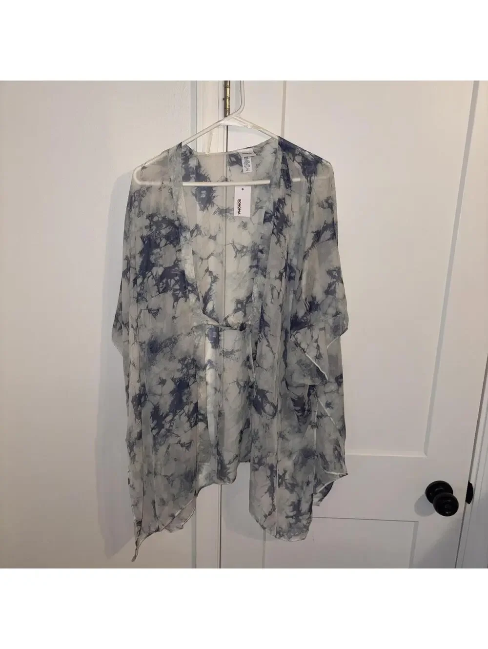 Sonoma New $50 One Size Open Front Sheer Tie-Dye Kimono Cardigan Womans - Picture 1 of 9
